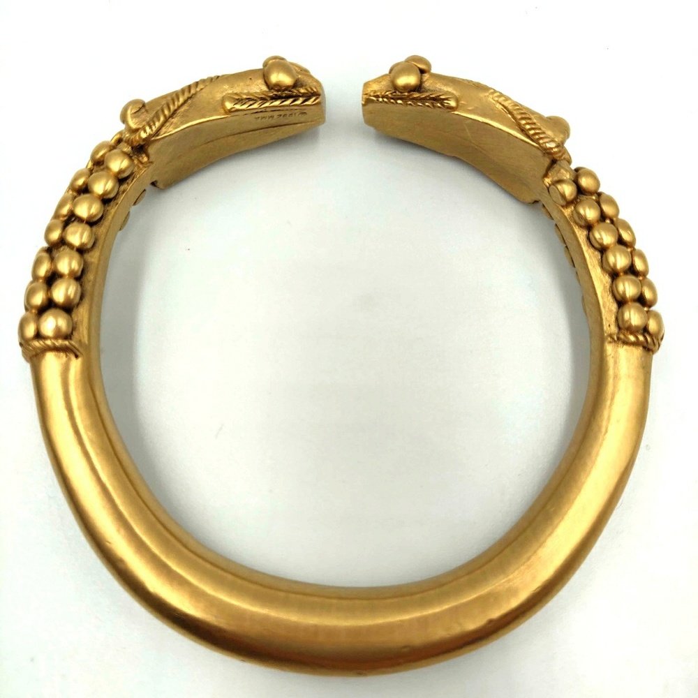 Metropolitan Museum Snake Head Bangle Gold Plate - Picture 2 of 8